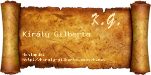 Király Gilberta névjegykártya